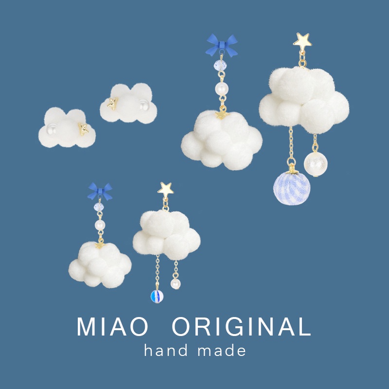 Bông Tai Hình Đám Mây/ Ngôi Sao/ Đám Mây Thời Trang Kiểu Vintage Cho Nữ