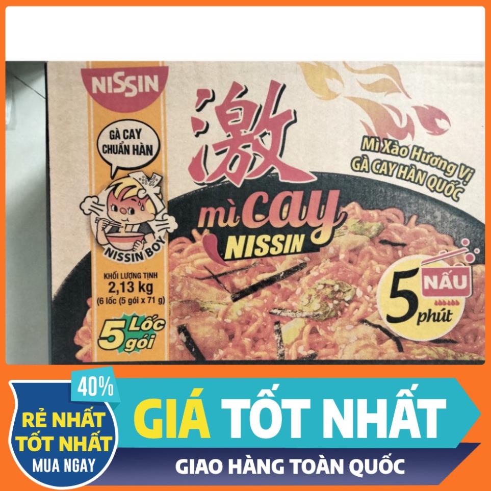 Thùng 30 gói mì trộn NISSIN Chuẩn Vị Hàn Quốc 4 Hương Vị
