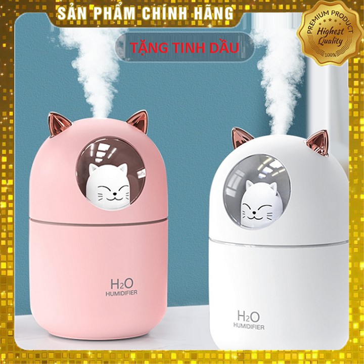 Máy phun sương mini hình thú cưng có đèn ngủ phù hợp dùng cho gia đình dung tích 300ml - Itech care shop