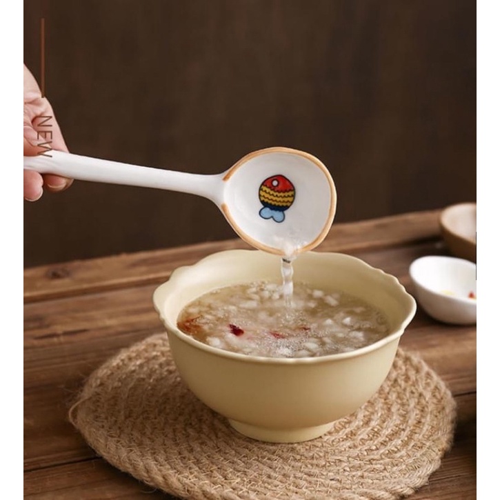 Thìa sứ họa tiết phong cách Nhật