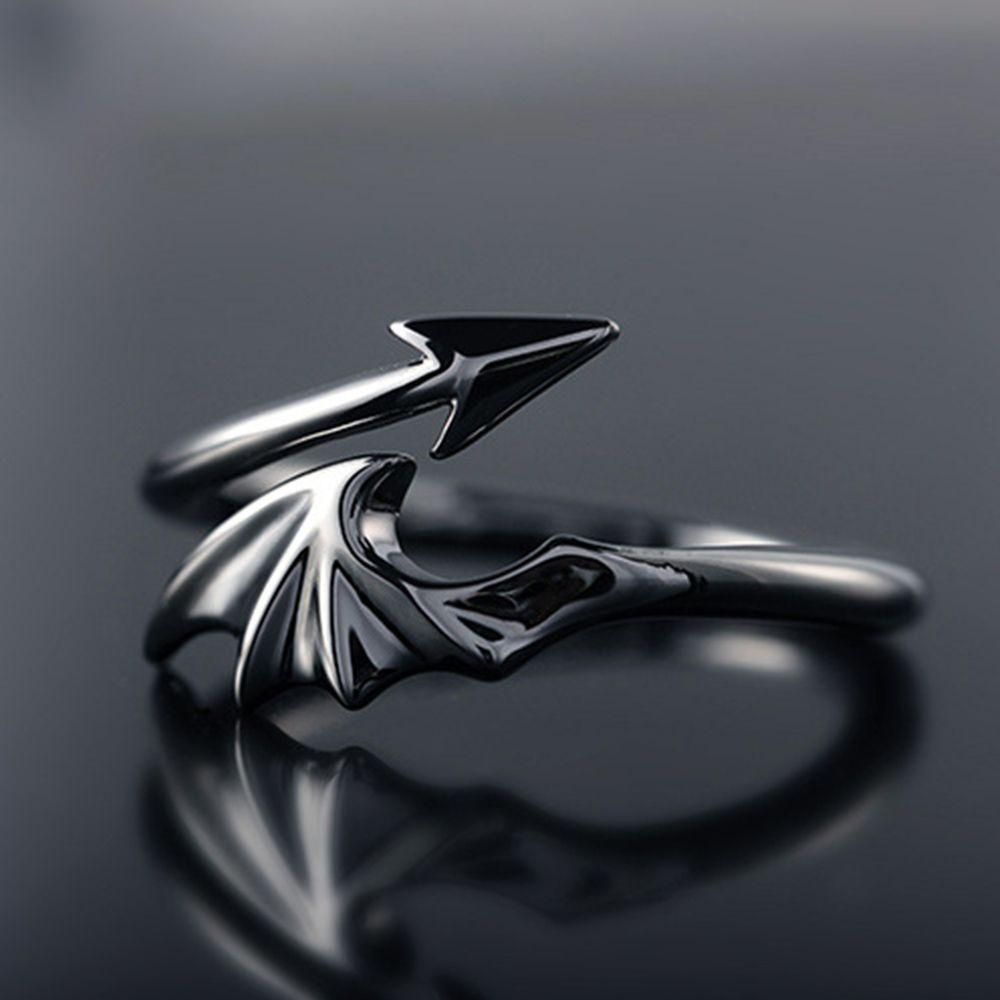 Vanes1 Nhẫn Những Người Yêu Thích Bữa Tiệc Phụ Nữ|Cánh Ác Quỷ Màu Đen Có Thể Điều Chỉnh
