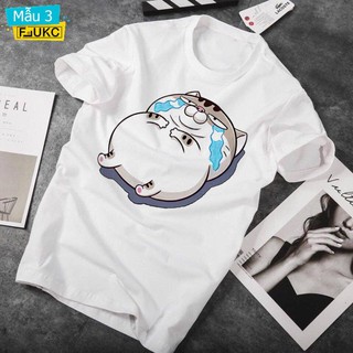 HOT SALE- Áo Thun Tay Ngắn In Hình Mèo Bụng Bự Ami Bất Lực Siêu Dễ Thương F625L2