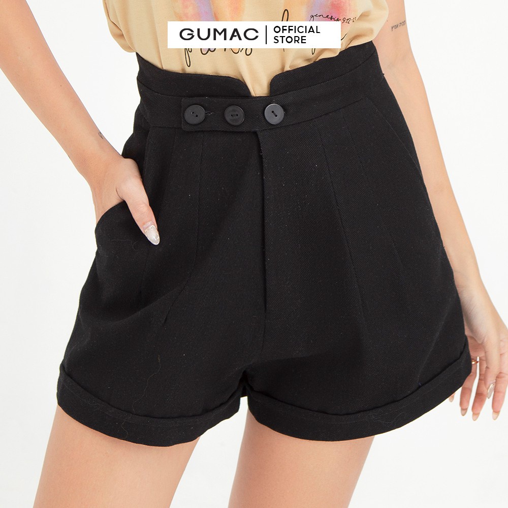 Quần short nữ 3 nút GUMAC phong cách năng động QB476