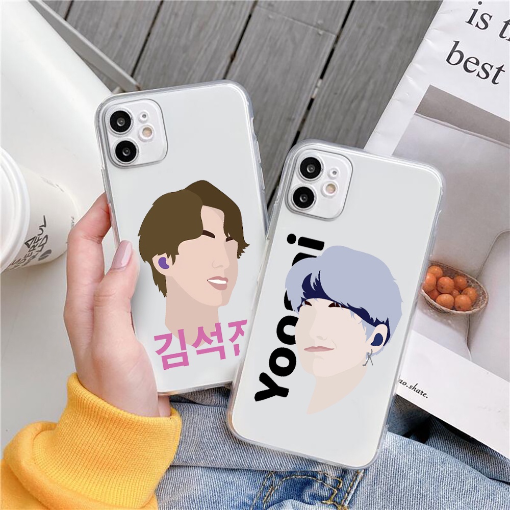 Ốp Điện Thoại Trong Suốt In Hình BTS Hàn Quốc Cho iphone 6/6s 6Plus 7 X XS XR XSMax 11pro 12 13promax