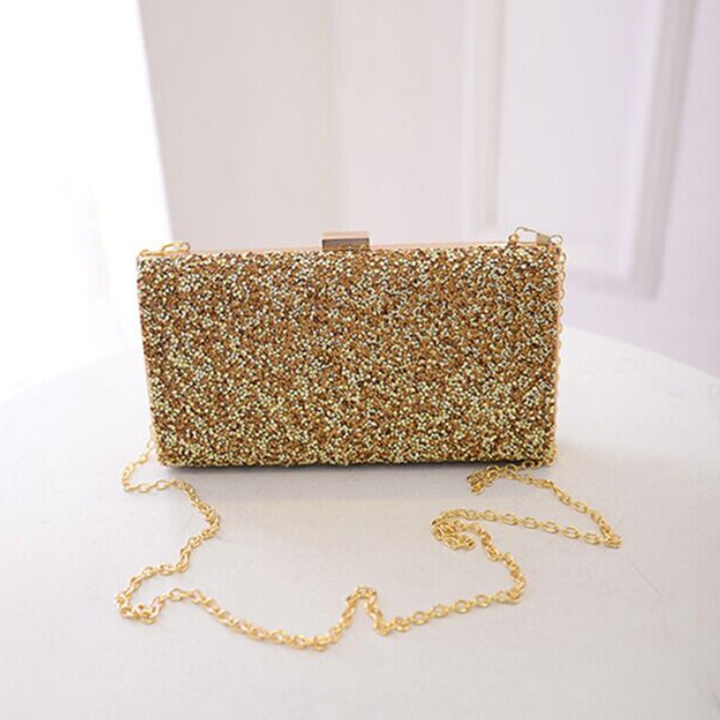 Ví Cầm Tay Đính Đá Lấp Lánh Phong Cách Retro Dành Cho Nữ