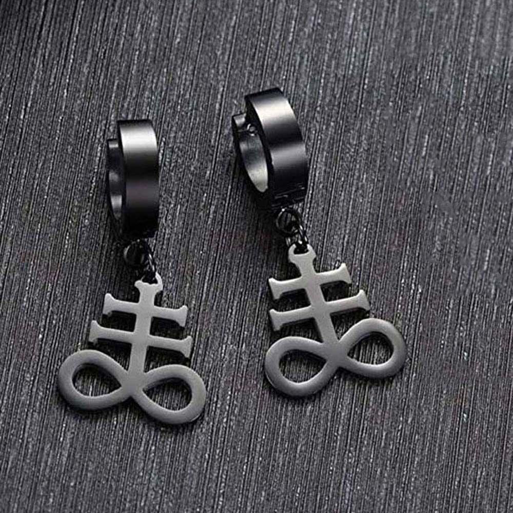 Bông Tai Hình Thánh Giá Thời Trang Dành Cho Nam|Bông Tai Thép Titan Màu Sắc Hình Thánh Giá