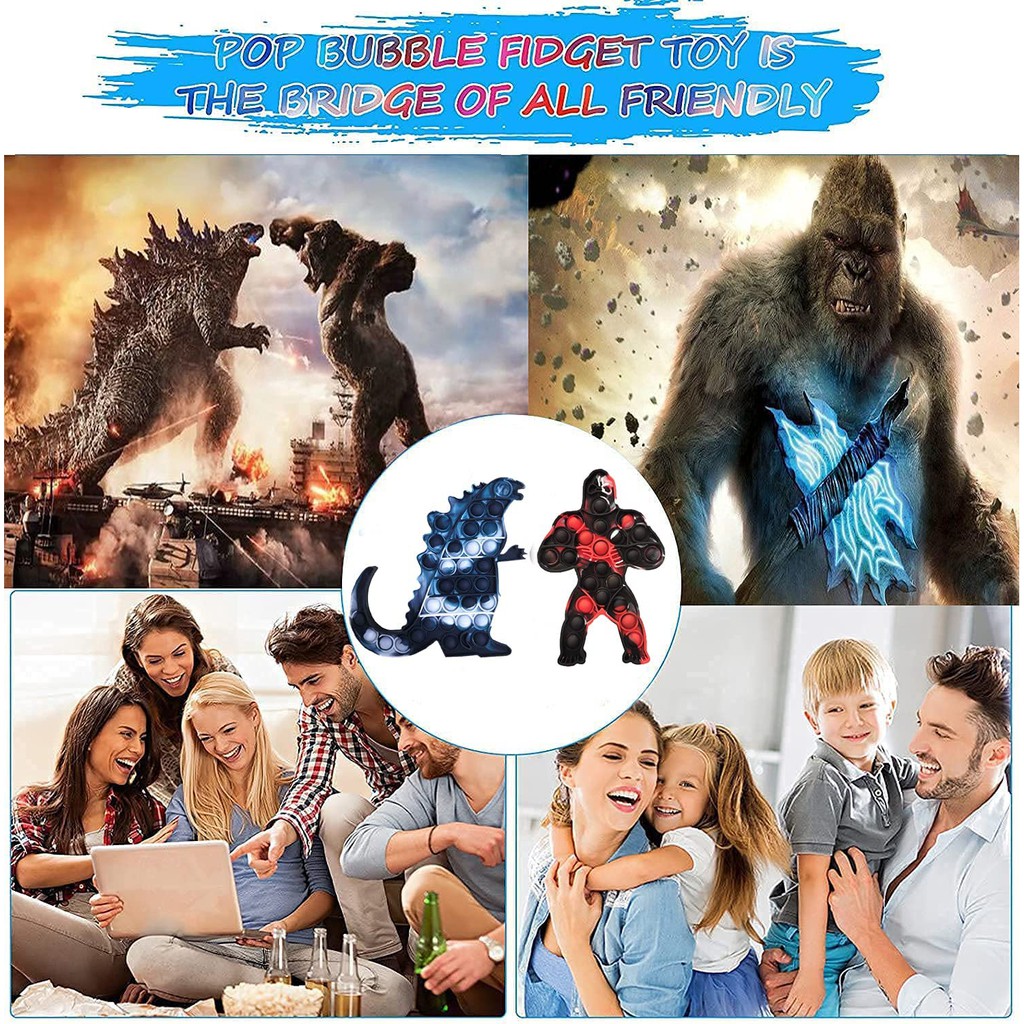 POP IT - Phiên bản mới KING KONG & GODZILLA, BIGSIZE xả stress cực đã