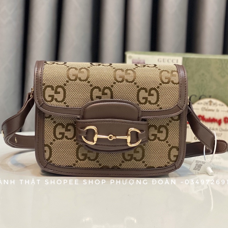 Túi Hồ Ngọc Hà size 18-22cm NÂU in chữ to Vừa ĐT HÀNG QUẢNG CHÂU