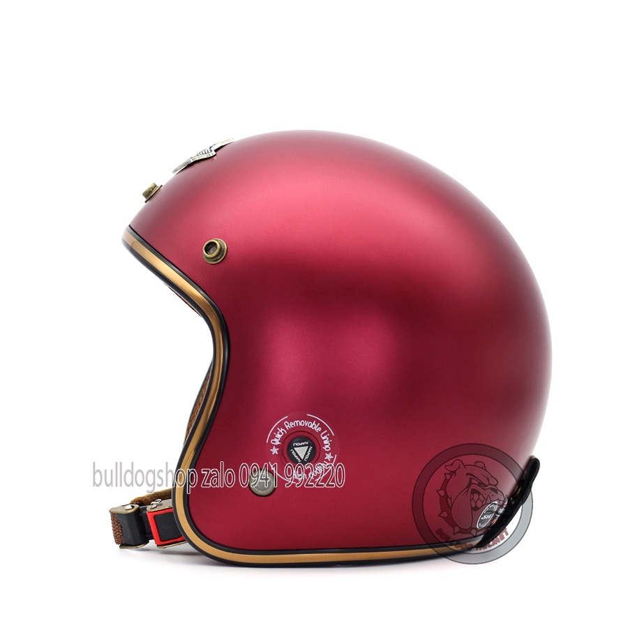Mũ bảo hiểm 3/4 Napoli Sh Ruby - New (đỏ đô)