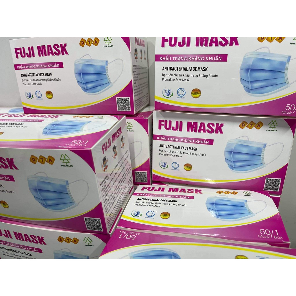 Khẩu trang y tế 4 lớp hộp 50 cái tiêu chuẩn ISO có FDA xuất khẩu