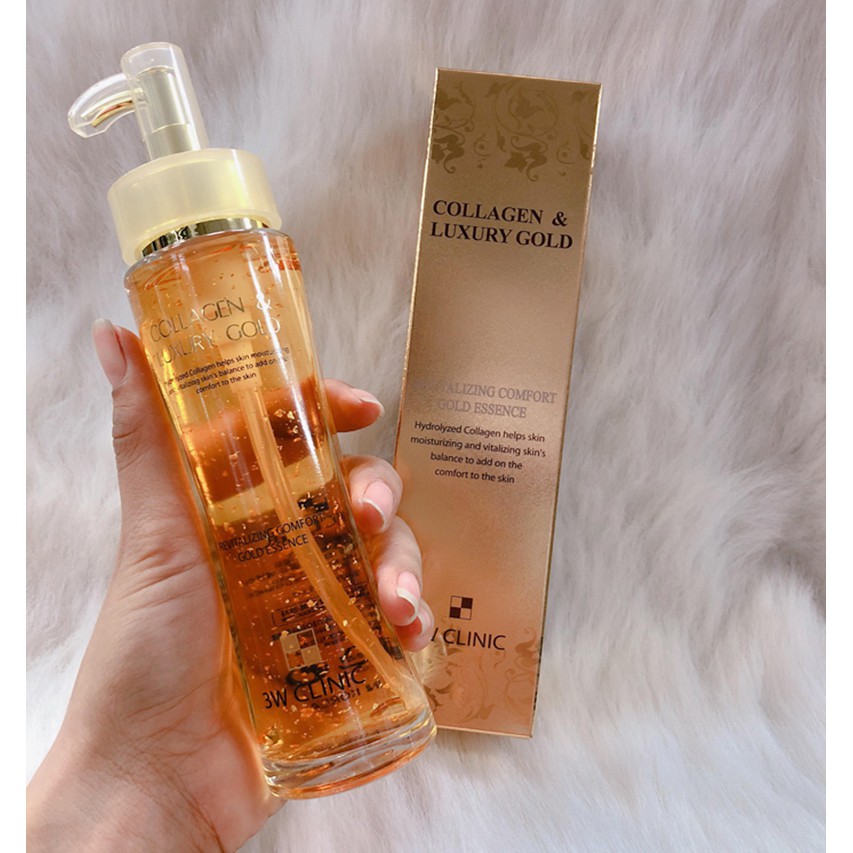 Tinh Chất Tái Tạo Dưỡng Trắng Da 3w Clinic Collagen Luxury Gold 150ml  💖[ CHUẨN HÀNG AUTH]  💖 [FREE SHIP]  💖