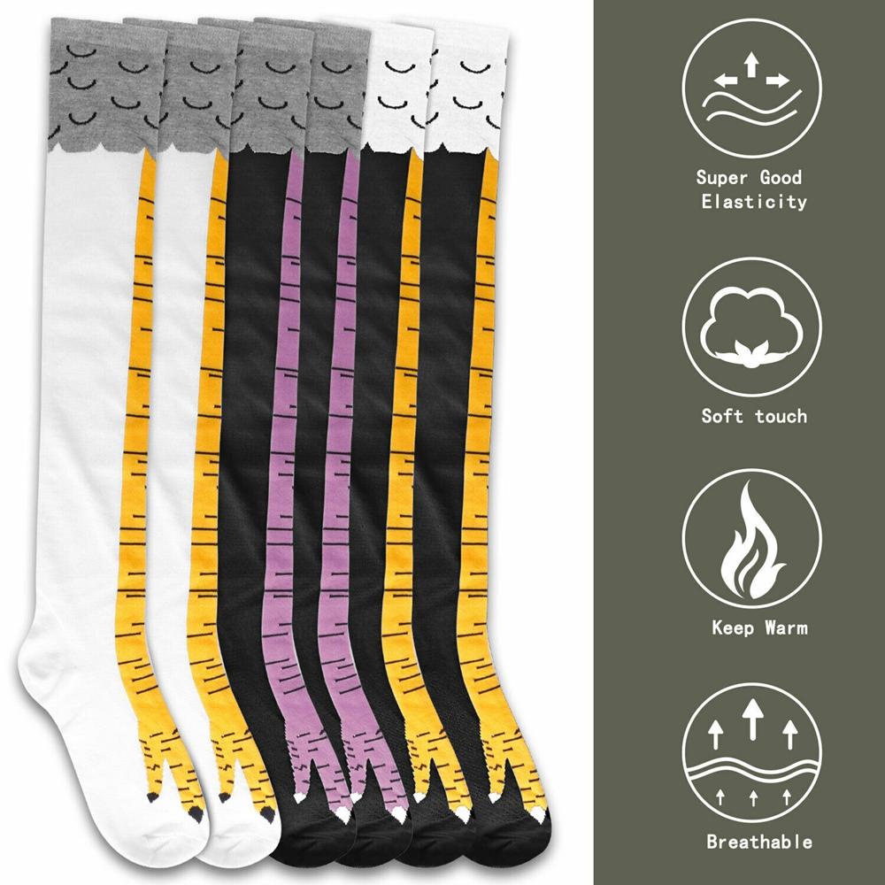 Tất Ống Chân In Hình Gà Con 3D Dễ Thương Giữ Ấm Mùa Đông KENT1