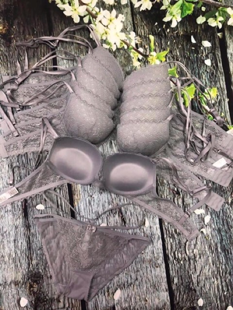 Bộ đồ lót Vic ren quần dây có gọng đệm nâng ngữ - BL