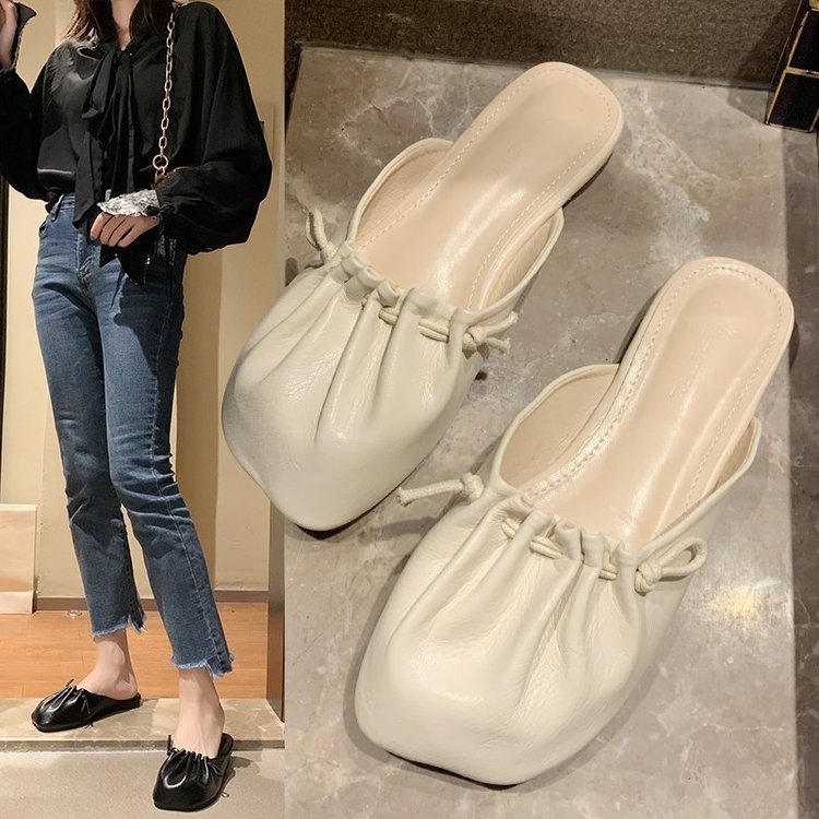 [ Mã 66CBSALE giảm 30K đơn 200K] Giày hở gót mũi vuông thoải mái thời trang mùa xuân dành cho nữ | BigBuy360 - bigbuy360.vn