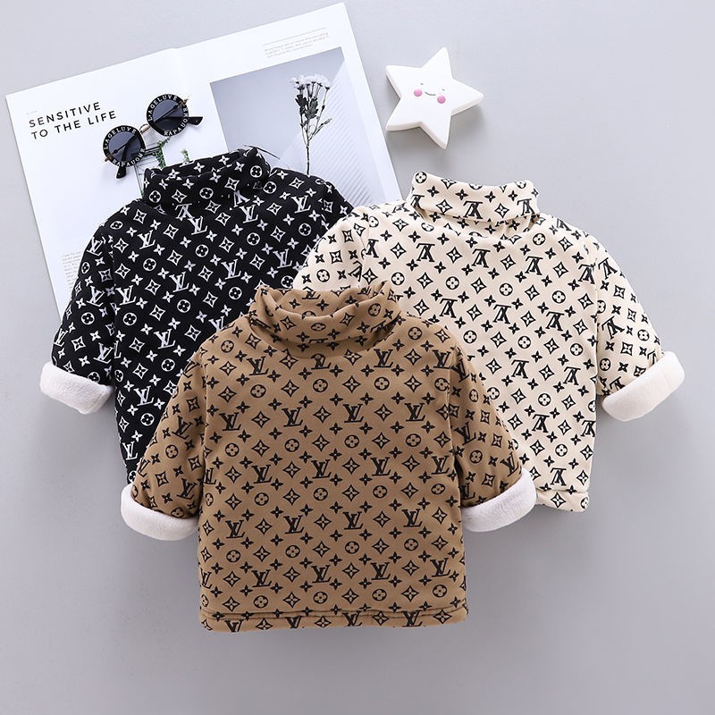 Áo Khoác Sweater Phối Nhung Thời Trang Mùa Đông 2020 Cho Bé