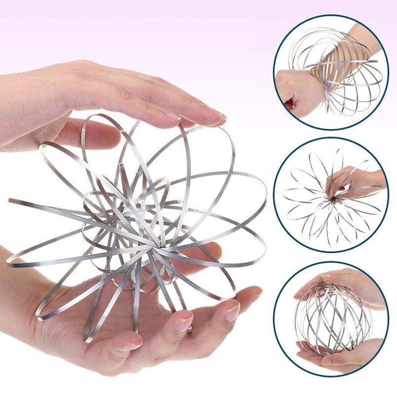 Đồ Chơi Vòng Xoay Quay Ma Thuật 3D Kỳ Ảo Đeo Tay Magic Ring Hand Spinner Magical Metal Torus Toroflus Giảm Stress
