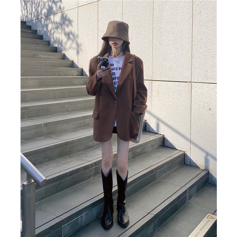 Áo blazer nữ trơn một khuy | BigBuy360 - bigbuy360.vn