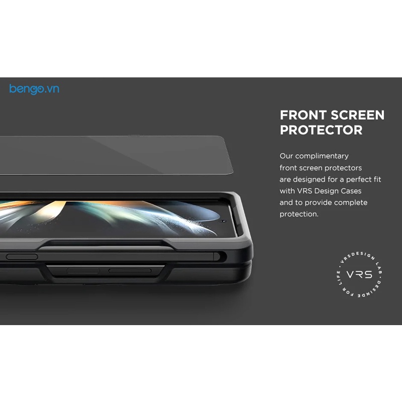 Ốp Lưng Samsung Galaxy Z Fold 4 5G VRS Design Quick Stand Modern Pro - Đen