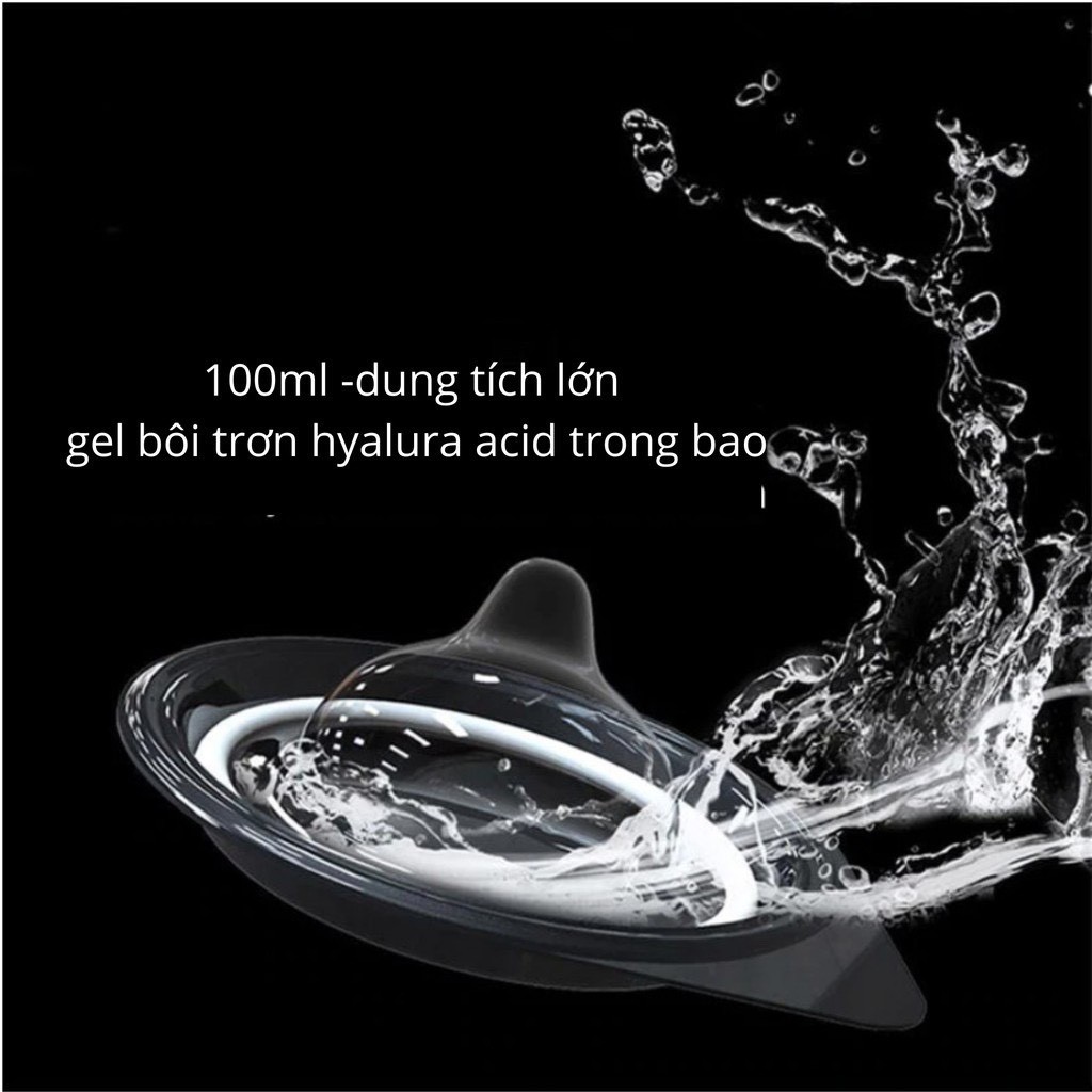 Bao cao su OLO 001 đen / bao cao su siêu mỏng 0.01mm, nhiều gel bôi trơn hộp 10 bcs - olo kéo dài thời gian quan hệ