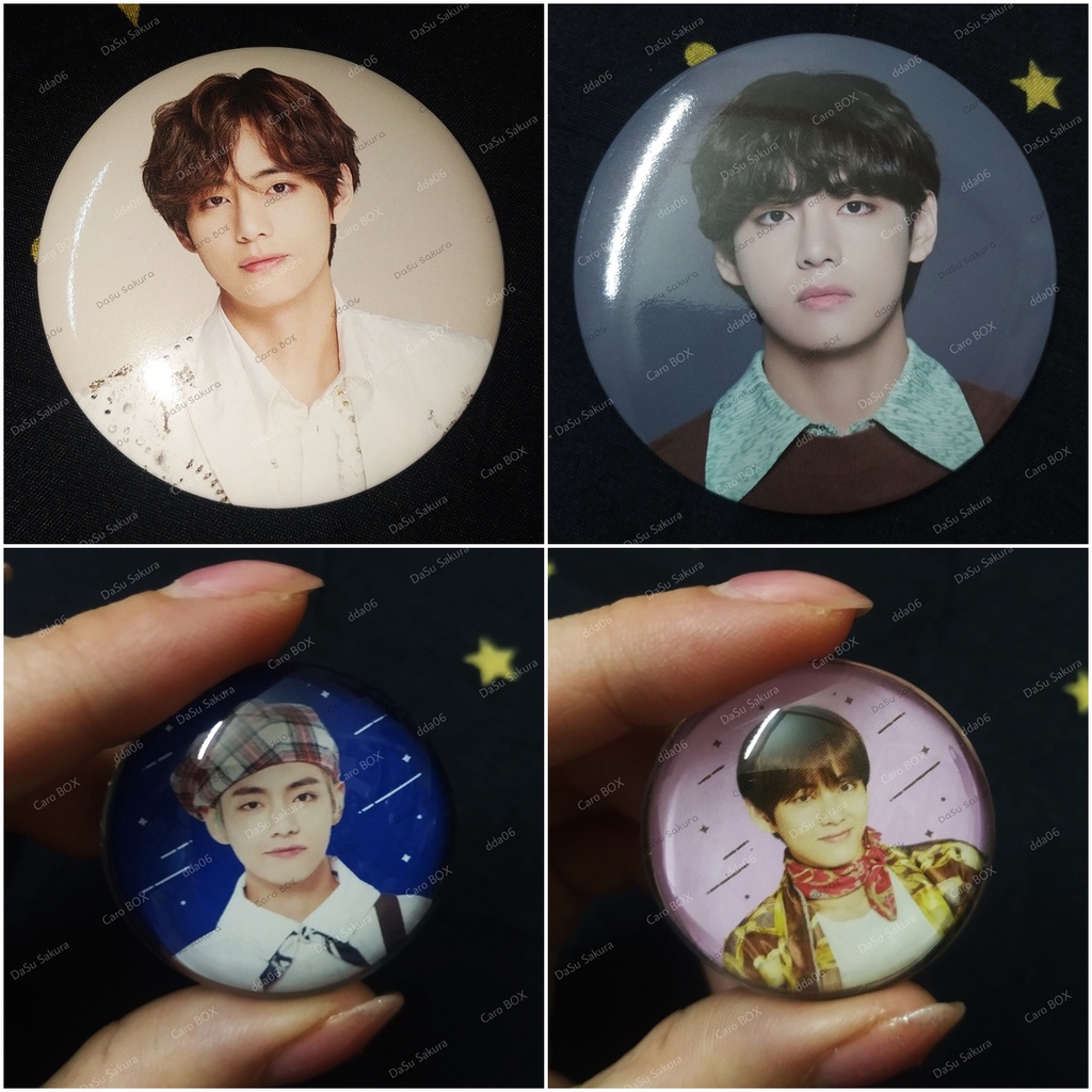 BTS V Taehyung Lucky Draw Các Đợt, Móc khoác, Nam châm, Huy Hiệu