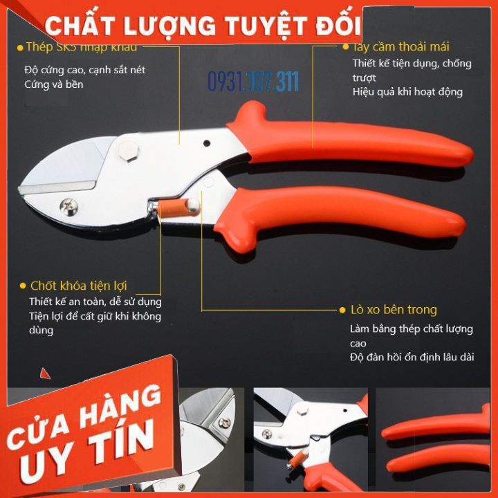 Kéo cắt cành V10 cao cấp. Kéo cắt cành loại xịn, cải tiến mới trợ lực tốt. Thiết bị làm vườn hiệu quả tiện lợi.