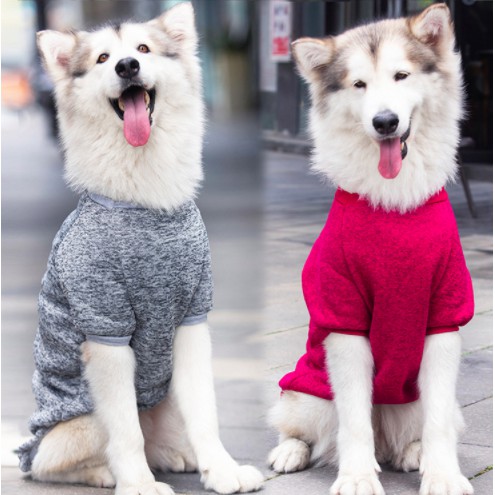 ÁO CHO CHÓ LỚN BIG SIZE 10-45kg - ÁO NỈ BASIC CÓ TAY KHÔNG NÓN