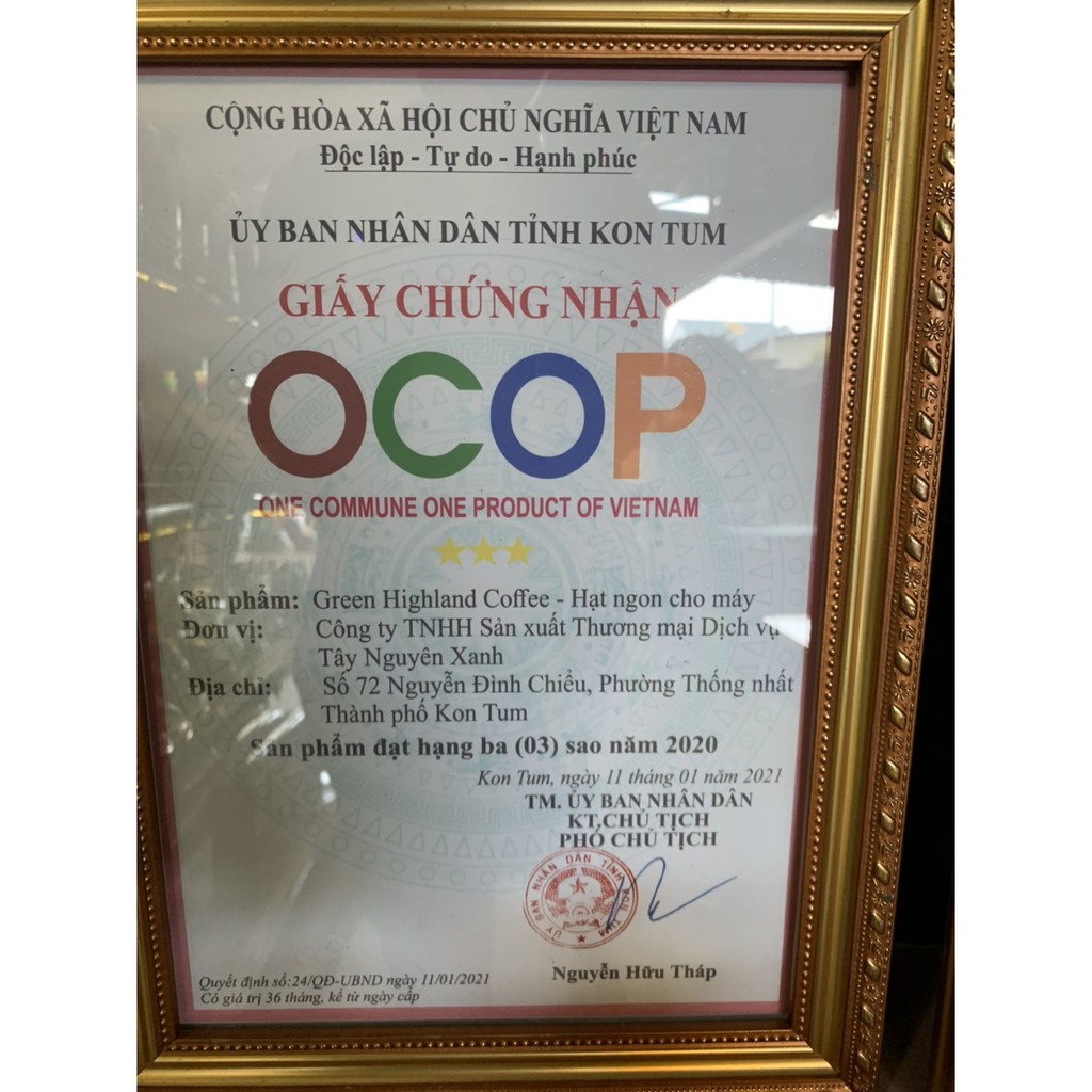 Cà phê nguyên hạt rang robusta, arabica sạch tây nguyên xanh ocop kon tum | BigBuy360 - bigbuy360.vn