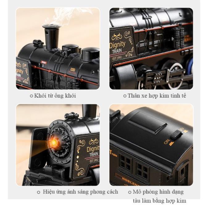 - Bộ đồ chơi tàu hỏa,Hiệu ứng ánh sáng và âm thanh,Hơi nước và khói,Khắc cổ điển,Mô phỏng cảnh