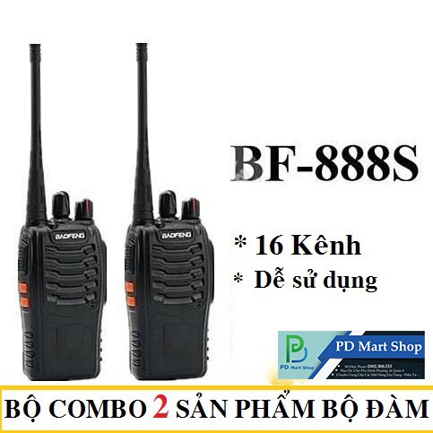 BỘ 2 BỘ ĐÀM BAOFENG 888S CHÍNH HÃNG