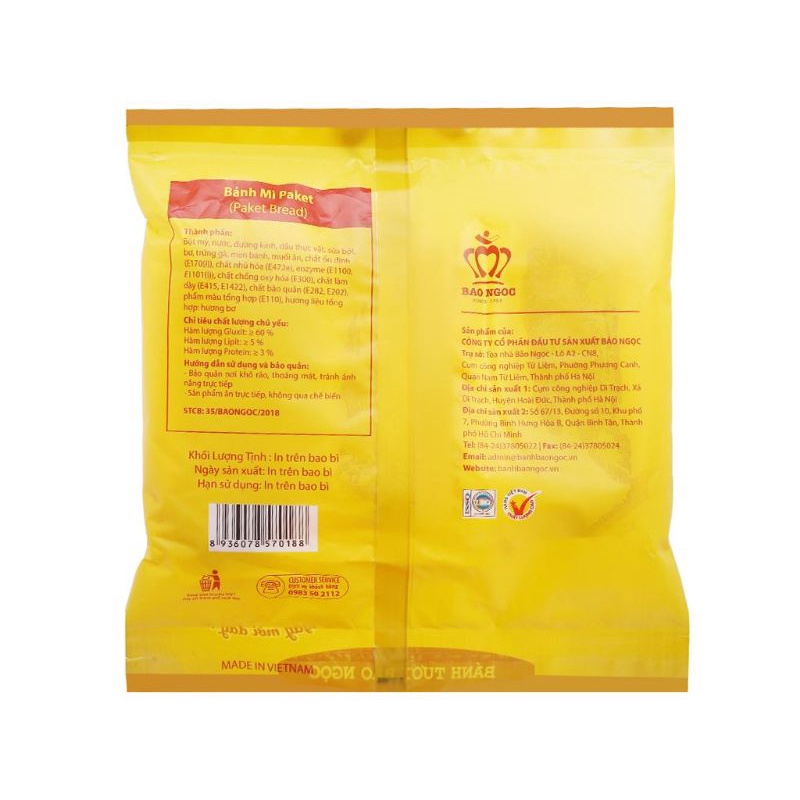 Bánh mì packet Bảo Ngọc 108g