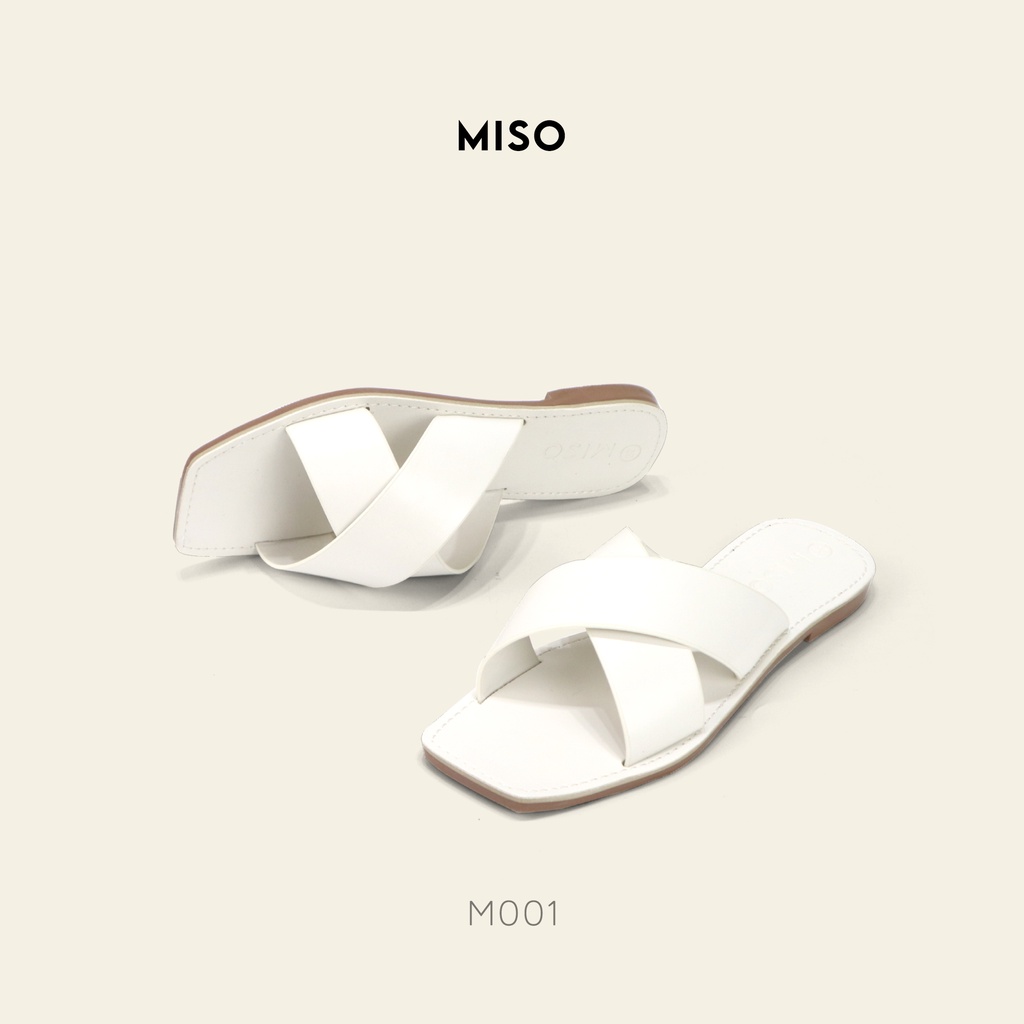 Dép nữ quai chéo đế bệt thời trang đi biển mùa hè dạo phố Miso M001