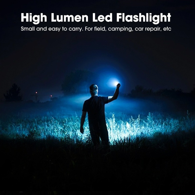 Đèn Pin Led COB Hai Bóng Có Thể Sạc Lại Dùng Cho Cắm Trại Ngoài Trời