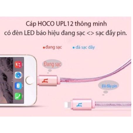 Cáp Lightning Hoco UPL12 ✓Đèn Led Báo Sạc Đầy ✓Chính Hãng ✓Bảo Hành 3 Tháng 1 Đổi 1