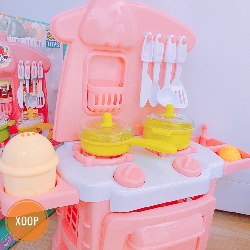 SALE !!! ĐỒ CHƠI XOOP ! KITCHEN DREAM- CĂN BẾP MƠ ƯỚC CHO BÉ KÈM XE ĐỂ ĐỒ (SP001937 )  SHOP PHÚC YẾN