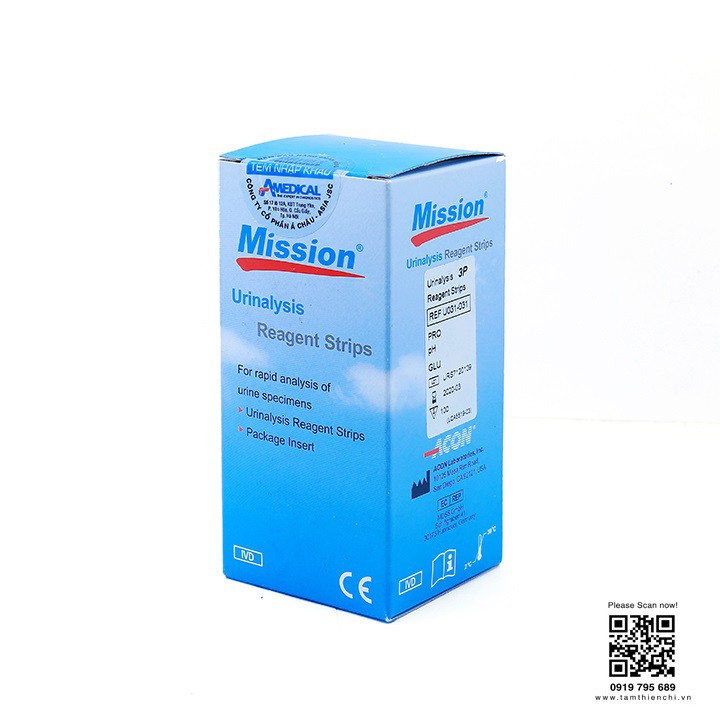 [Hộp 100 test] Que Thử Nước Tiểu ACON Mission 3 Thông Số - Giá rẻ - Tốt Nhất 2019