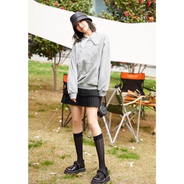 X652 Chân váy xếp ly xuất dư của LEDIN 2 tầng