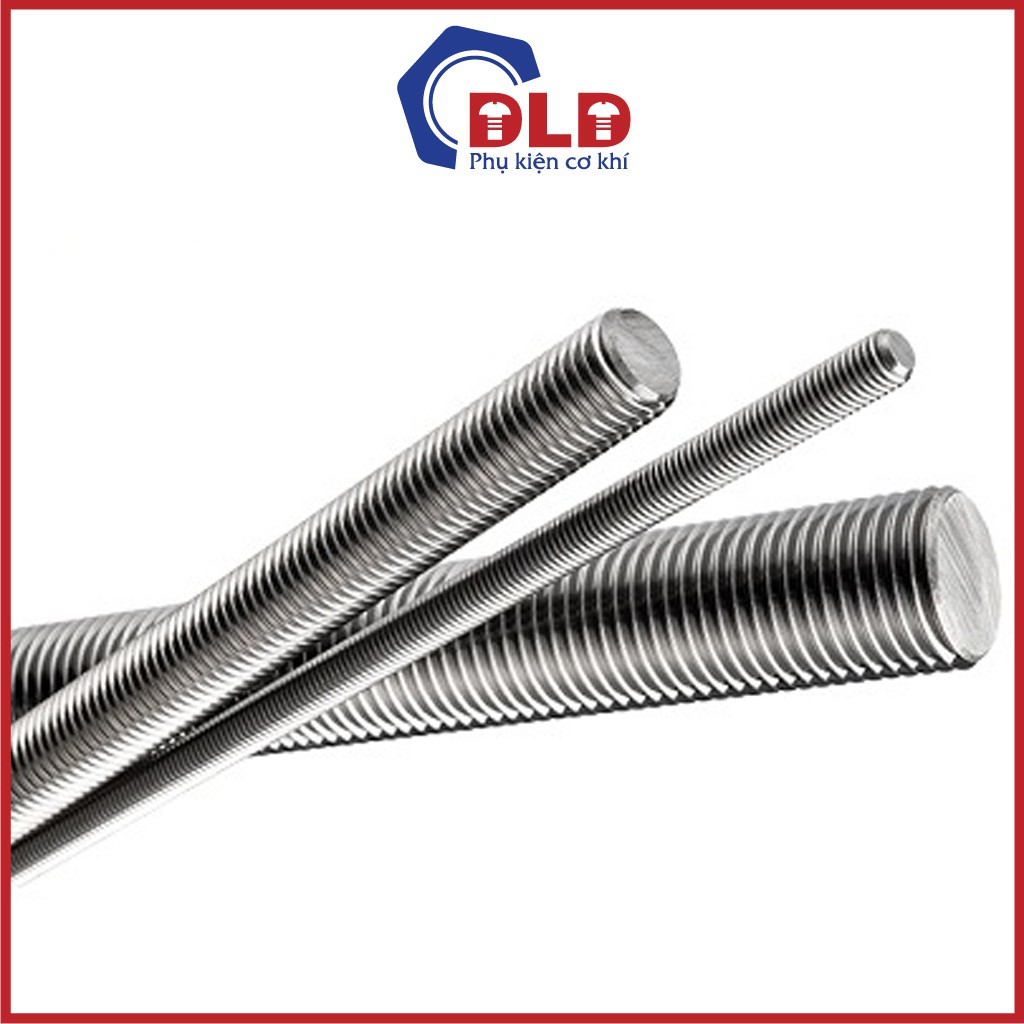 Set 10 thanh ren Inox, thanh ren đen 8.8, thanh ren mạ kẽm M10, M12 dài 1 mét