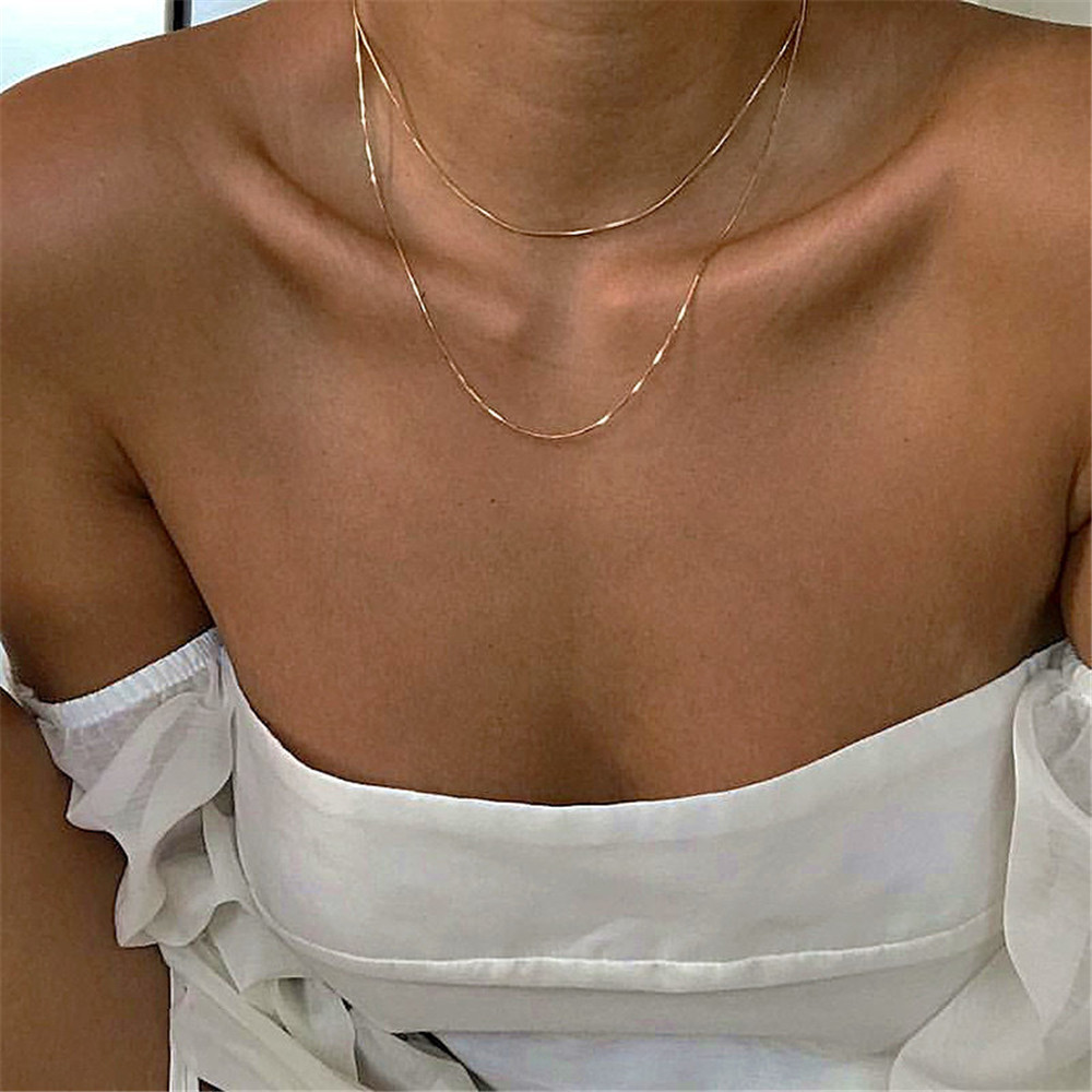 Vòng cổ hai lớp phong cách đơn giản cá tính cho nữ