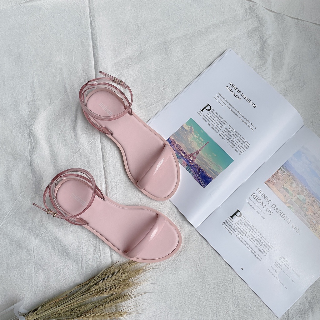 Melissa Giày Sandal Nhựa Đế Bệt Cột Dây Thời Trang Trẻ Trung