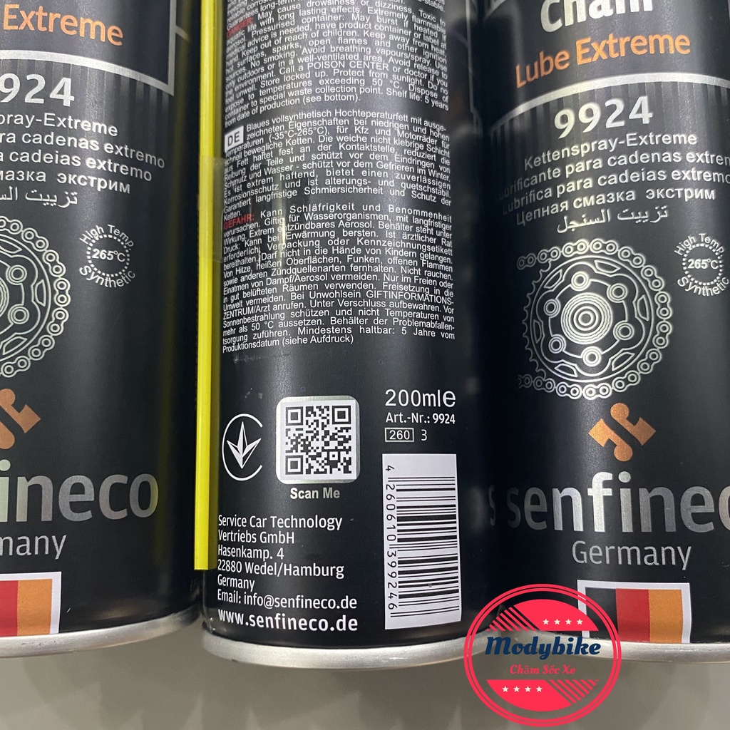 Xịt Dưỡng Sên - Senfineco Chain Lub Extreme Dạng Mỡ Bò Xanh