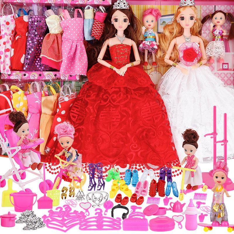 Bộ Búp Bê Barbie Mặc Đầm Cưới Xinh Xắn Chất Lượng Cao