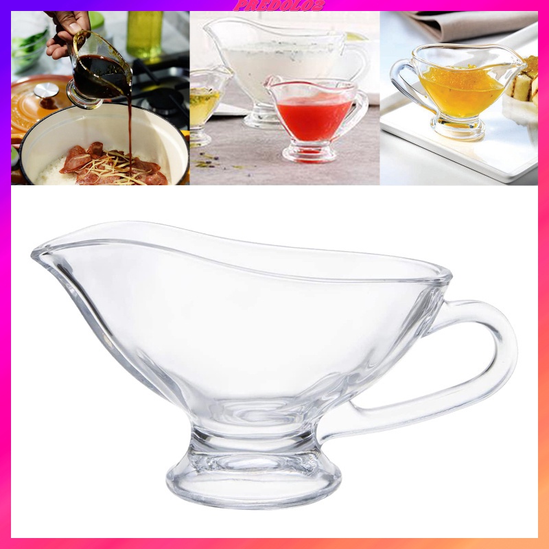 Clear Beefsteak Gravy Sauce Boat Steak Juice Container Restaurant Tool 250ml
