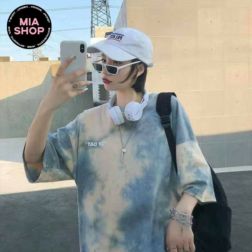 Áo thun tay lỡ MIA, Áo phông nữ form rộng dáng Unisex/Ulzzang, Loang màu mặc lẻ cặp nhóm hình OF DAY