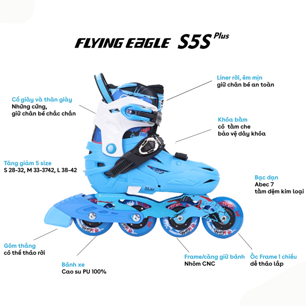 Giày patin Flying Eagle S5S PLUS - hàng chính hãng