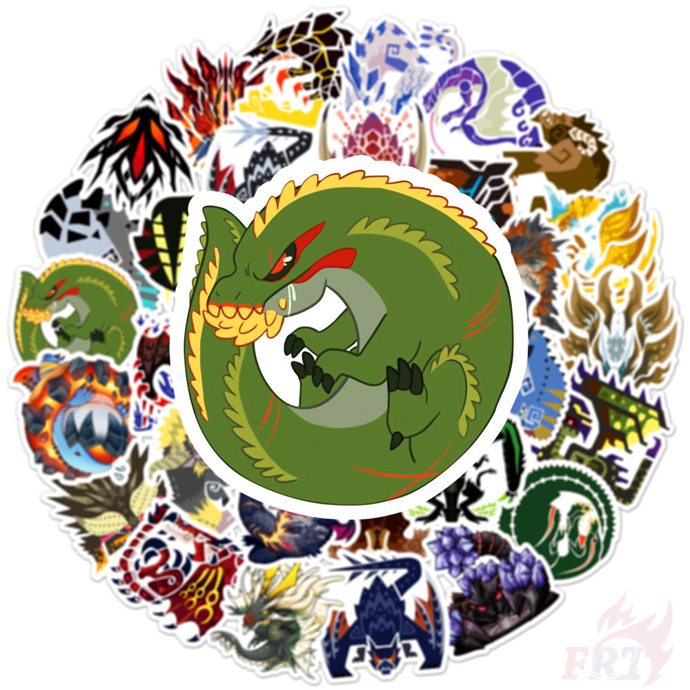 ❉ Monster Hunter Series 02 Stickers ❉ 50Pcs/Set Anime Games DIY Fashion Waterproof Decals Doodle Stickers