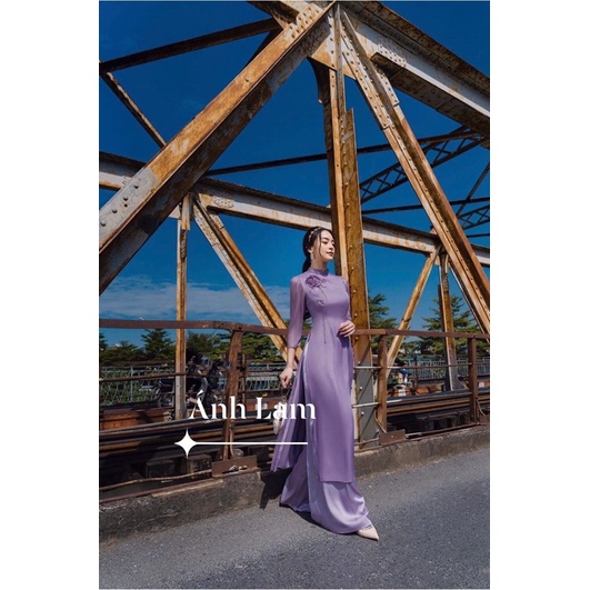 BỘ ÁO DÀI TÍM THIẾT KẾ MỚI NHẤT 2022