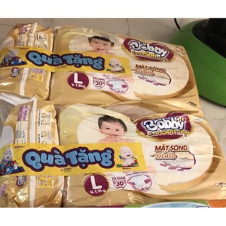 Tã dán cao cấp bobby Extra Soft Dry L30- tặng 6 miếng tã quần L