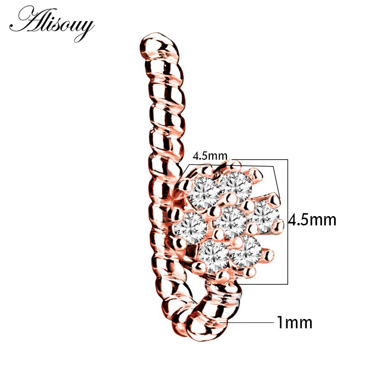 Alisouy 1 Khuyên Mũi Giả Xỏ Lỗ Thời Trang Cá Tính