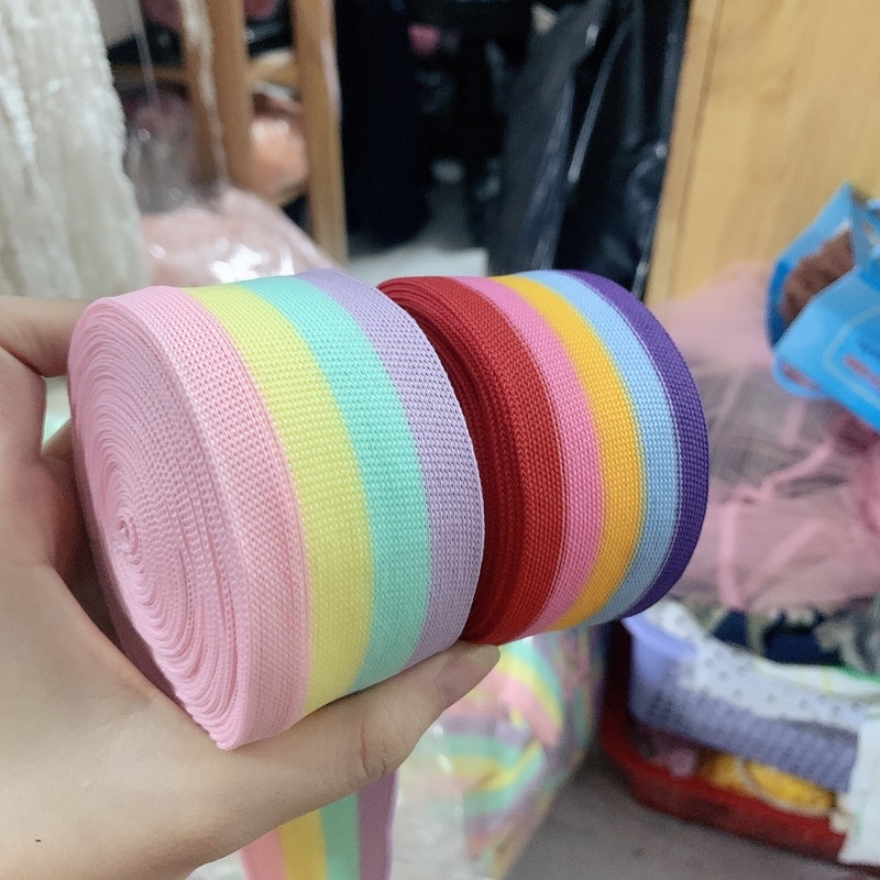 Dây dệt cầu vồng bản 4,5cm giá 1m