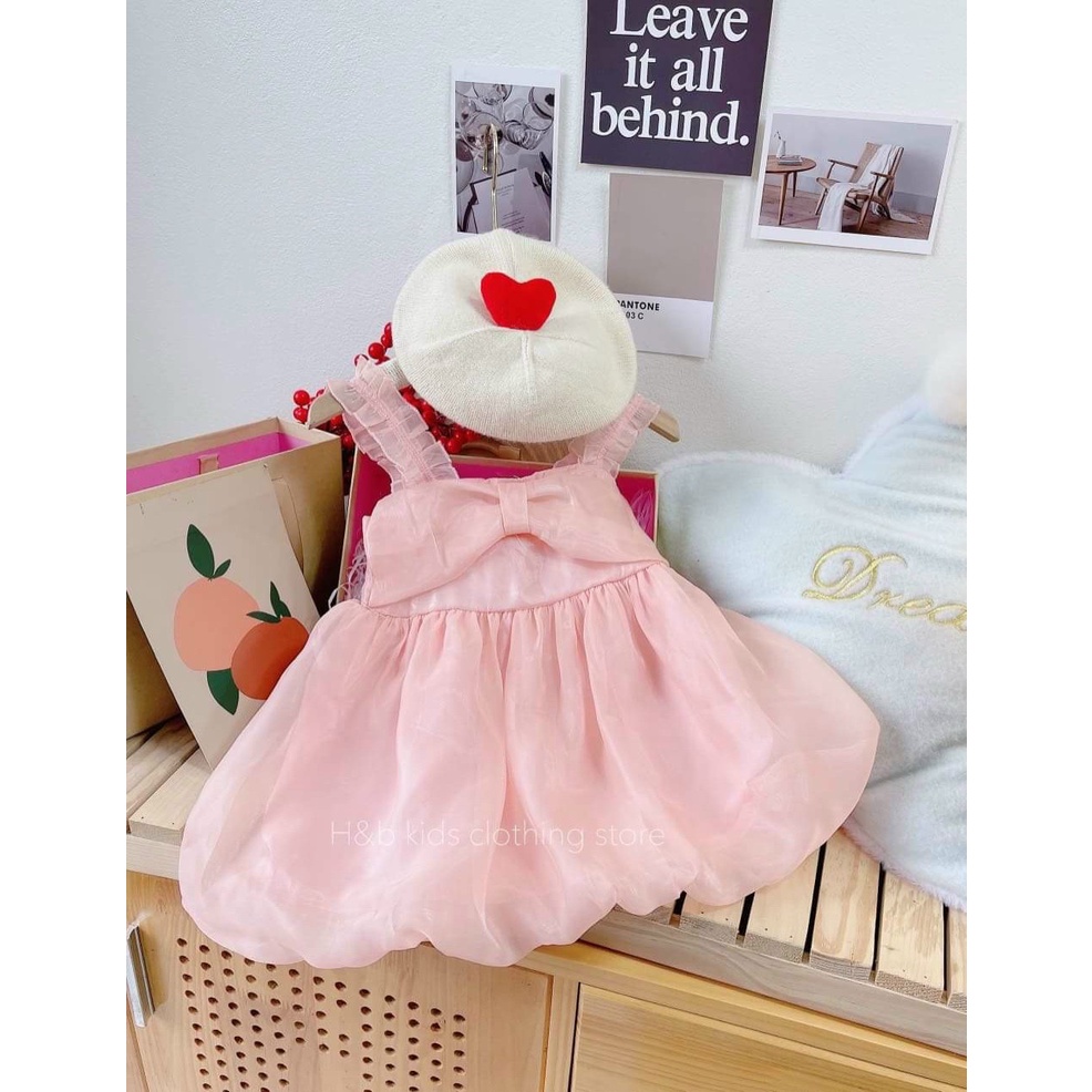 {TẶNG QUÀ}VÁY HAI DÂY TƠ BỒNG MẶC MÙA HÈ RẤT MÁT BÉ GÁI 8/18KG